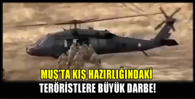 Muş’ta kış hazırlığındaki teröristlere büyük darbe!