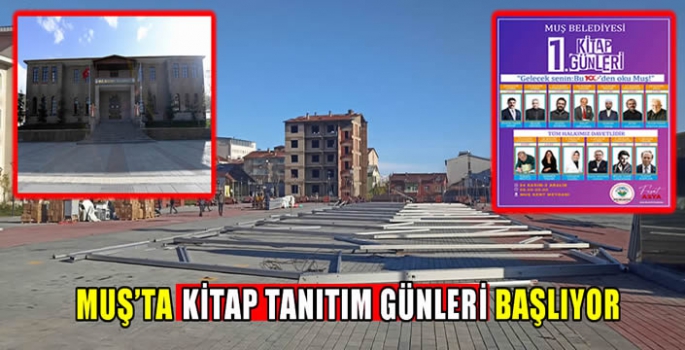 Muş’ta Kitap tanıtım günleri başlıyor 