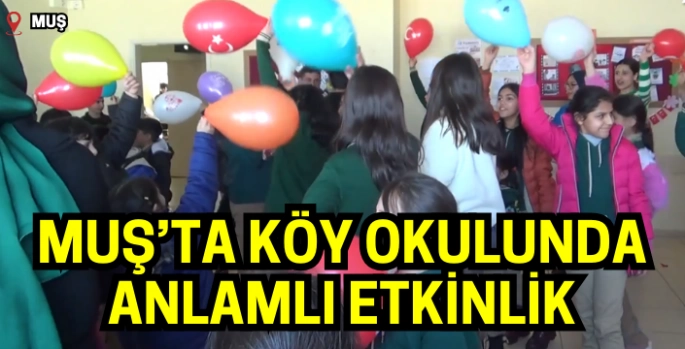 Muş'ta köy okulunda etkinlik düzenledi