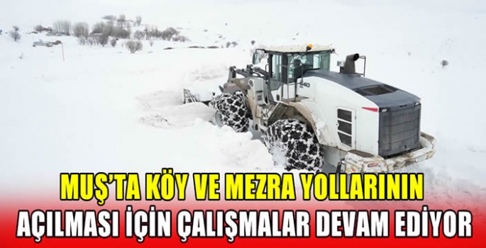 Muş'ta köy ve mezra yollarının açılması için çalışmalar devam ediyor