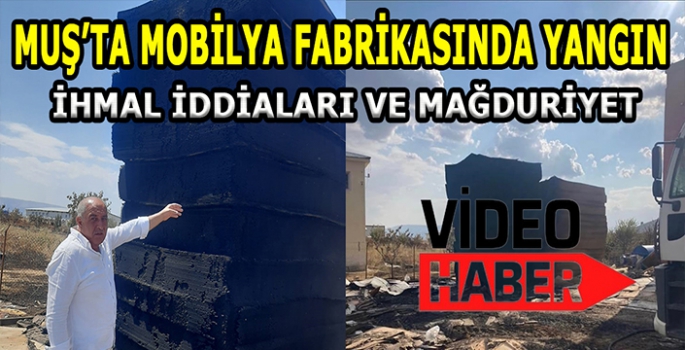 Muş’ta mobilya fabrikasında yangın: İhmal iddiaları ve mağduriyet!