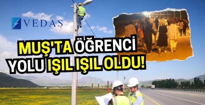 Muş'ta öğrenci yolu ışıl ışıl oldu! 12 Milyon TL yatırım yapıldı