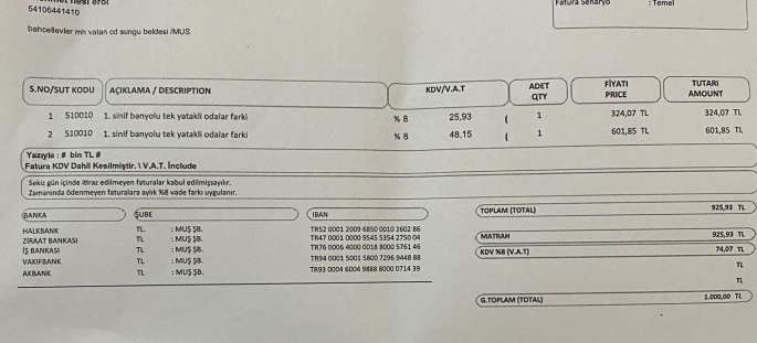 Muş’ta özel bir hastaneden hastaya fatura şoku! 