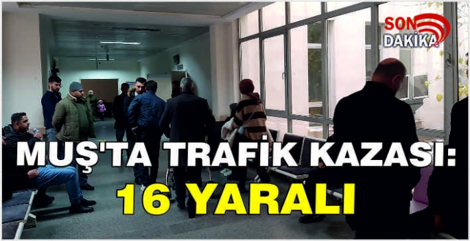 Muş’ta trafik kazası: 16 yaralı