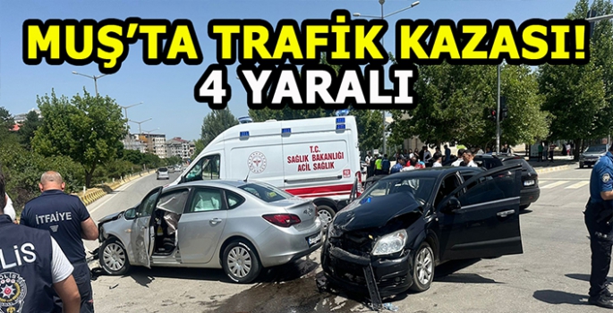 Muş’ta trafik kazası meydana geldi! 4 Yaralı var