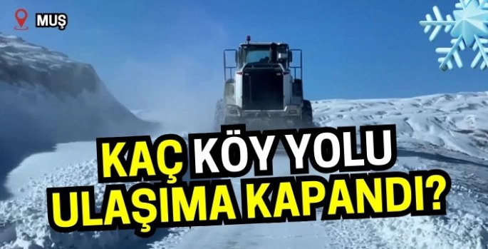 Muş'ta ulaşıma kapanan köy yolu sayısı belli oldu!