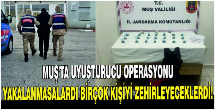 Muş'ta uyuşturucu operasyonu: Yakalanmasalardı birçok kişiyi zehirleyeceklerdi!