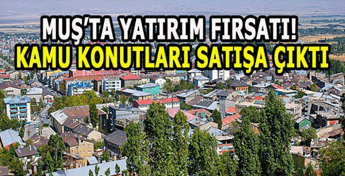  Muş’ta yatırım fırsatı! Kamu konutları satışa çıktı