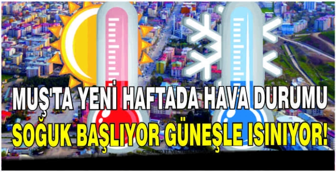 Muş'ta yeni haftada hava durumu: Soğuk başlıyor güneşle ısınıyor!