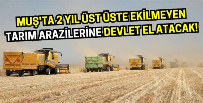 Muş'taki çiftçiler dikkat: 2 yıl üst üste ekilmeyen tarım arazilerine yeni formül!