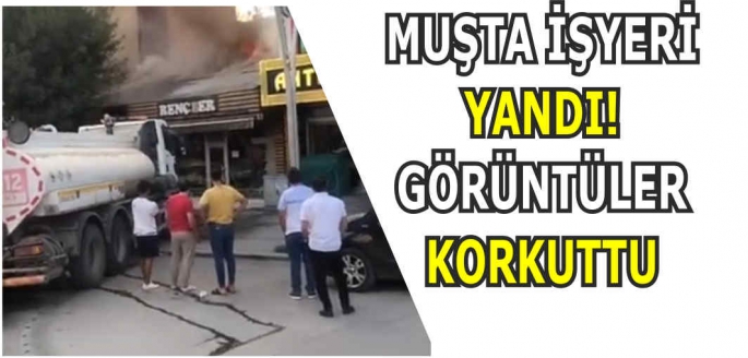 Muş’ta bir dükkânda çıkan yangın korkuttu: Yangını vatandaşlar saniye saniye görüntüledi