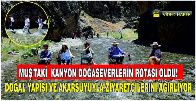 Muş’taki Kanyon doğaseverlerin rotası oldu! Doğal yapısı ve akarsuyuyla ziyaretçilerini ağırlıyor