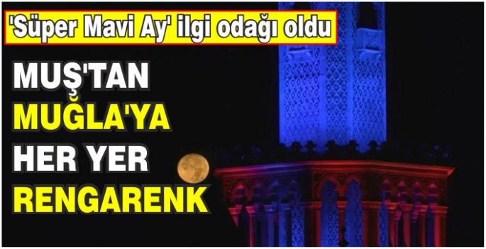 Muş’tan Muğla'ya her yer rengarenk...  ‘Süper Mavi Ay’ ilgi odağı oldu