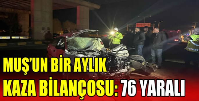 Muş’un bir aylık kaza bilançosu: 76 yaralı 