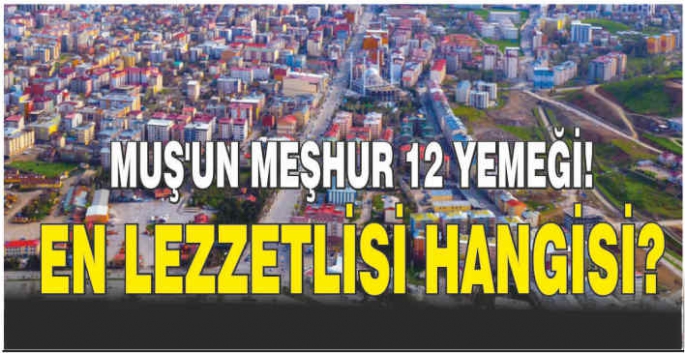 Muş’un meşhur 12 yemeği! En lezzetlisi hangisi?