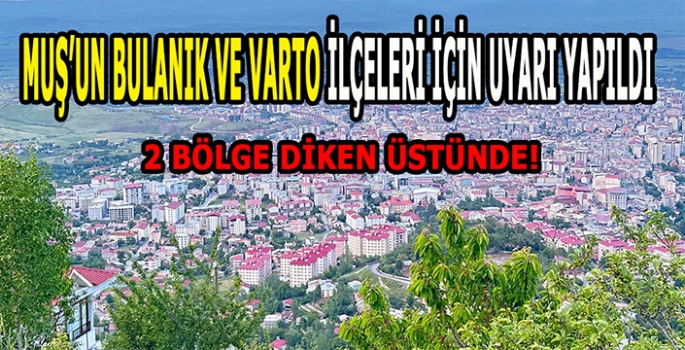 Muş’un Varto ve Bulanık ilçeleri dikkat: 2 Bölge diken üstünde