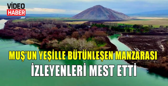 Muş’un yeşille bütünleşen manzarası izleyenleri mest etti