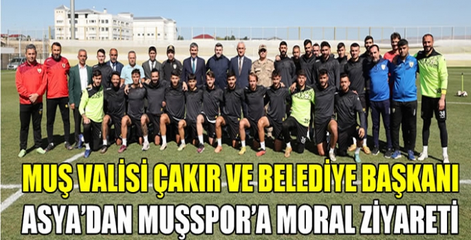 Muş Valisi Çakır ve Belediye Başkanı Asya’dan Muşspor’a moral ziyareti 