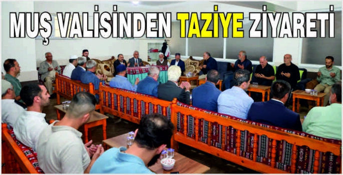 Muş Valisinden taziye ziyareti