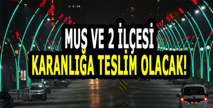 Muş ve iki İlçesi karanlığa teslim olacak: Uyarıları dikkate alalım!