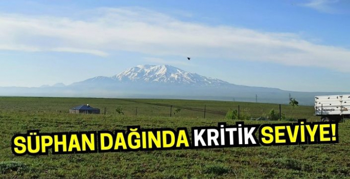 Muş ve Malazgirt’in gözdesi Süphan Dağı’nda beyaz seviyesi alarm veriyor!