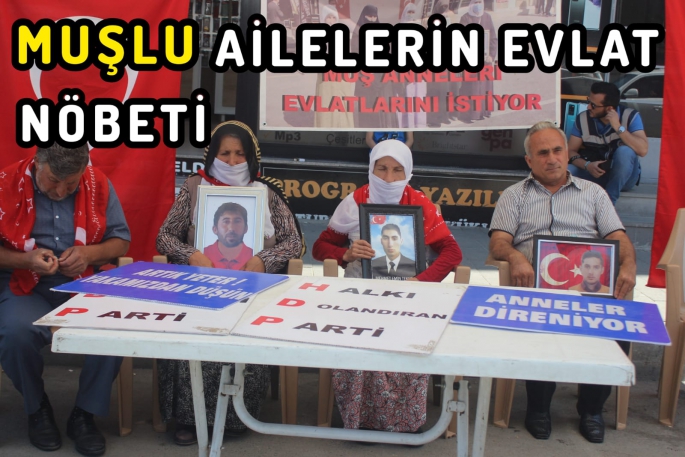 Muşlu aileler çocuklarına kavuşma ümidiyle HDP önündeki eylemlerini sürdürüyor