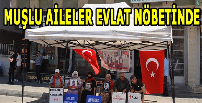 Muşlu aileler DEM Parti önündeki evlat nöbetini sürdürdü