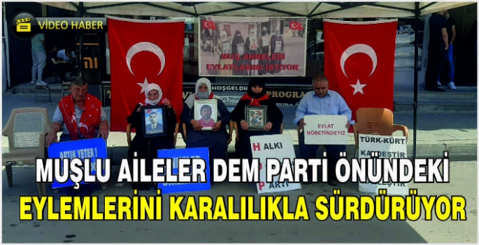 Muşlu aileler DEM Parti önündeki eylemlerini karalılıkla sürdürüyor