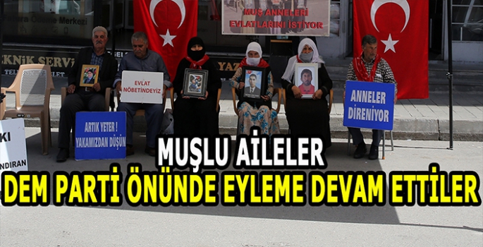 Muşlu aileler DEM Parti önündeki eylemlerini sürdürdü