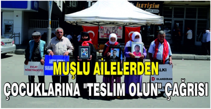 Muşlu ailelerden çocuklarına teslim olun çağrısı