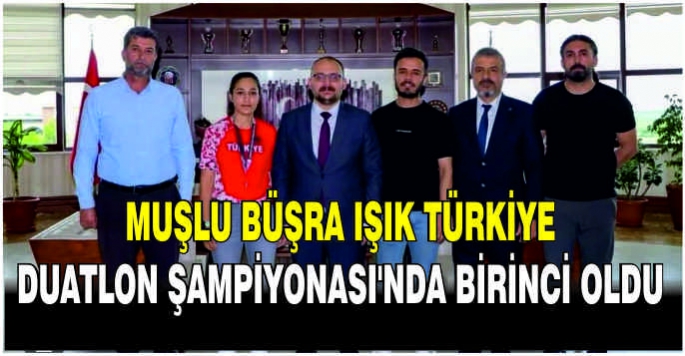 Muşlu Büşra Işık, Türkiye Duatlon Şampiyonası'nda birinci oldu