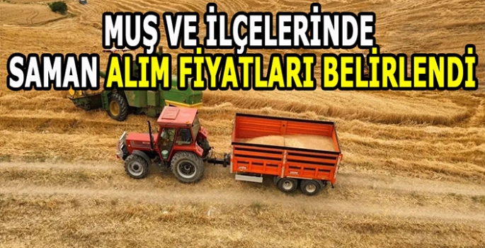 Muşlu çiftçiler dikkat! Arpa ve Buğday saman fiyatları belirlendi