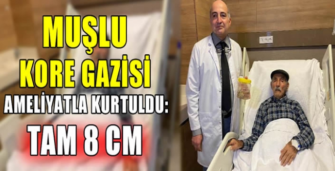 Muşlu Kore Gazisi Ameliyatla Kurtuldu: Tam 8 cm