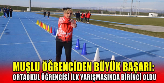 Muşlu öğrenciden büyük başarı: Ortaokul öğrencisi ilk yarışmasında birinci oldu