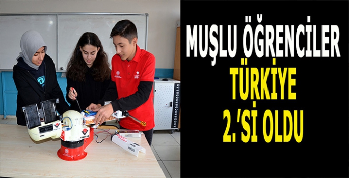 Muşlu öğrenciler Türkiye ikincisi oldu: Yapay zeka destekli proje!