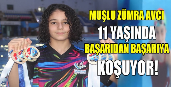 Muşlu Zümra Avcı 11 yaşında başarıdan başarıya koşuyor!  7 Türkiye şampiyonluğu, 30 da madalyası var