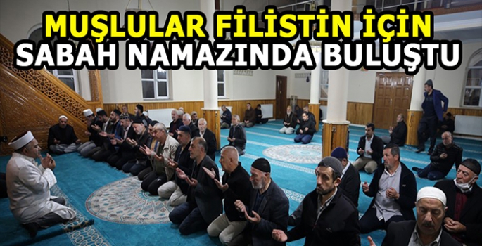 Muşlular Filistinliler için sabah namazında buluştu