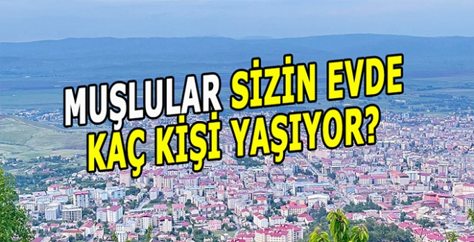 Muşlular sizin evde kaç kişi yaşıyor? Muş’ta hane başına kaç kişi oturuyor?