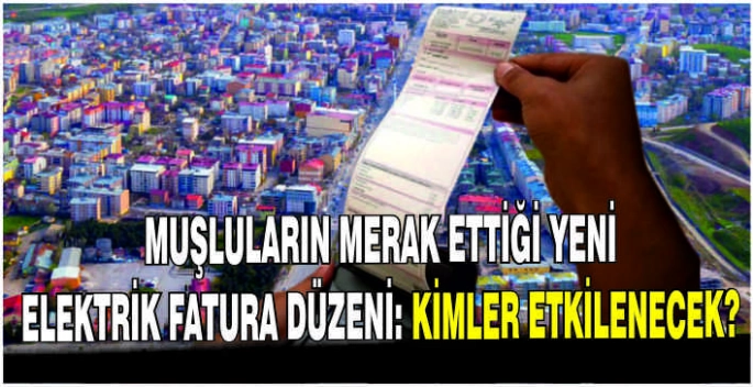 Muşluların merak ettiği yeni elektrik fatura düzeni: Kimler etkilenecek?