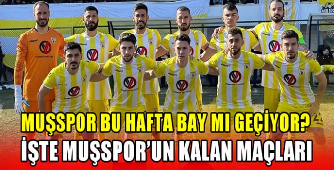 Muşspor bu hafta BAY mı geçiyor? İşte Muşspor’un kalan maçları