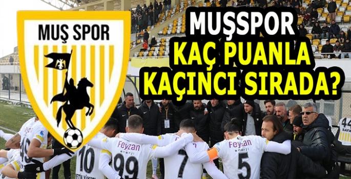 Muşspor’da 2. Lig hesapları: Muşspor kaç puanla kaçıncı sırada yer alıyor?