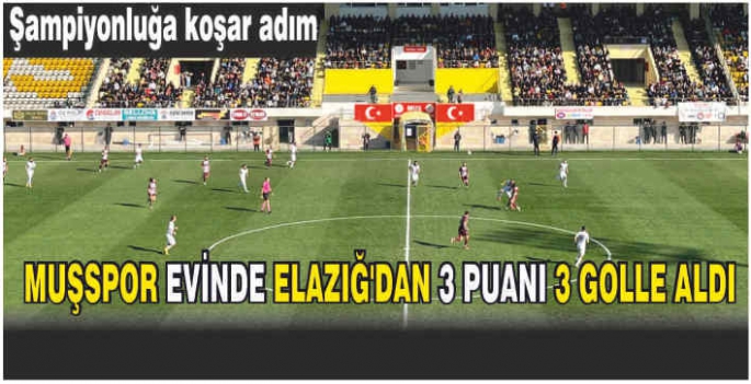 Muşspor evinde Elazığ’dan 3 puanı 3 golle aldı