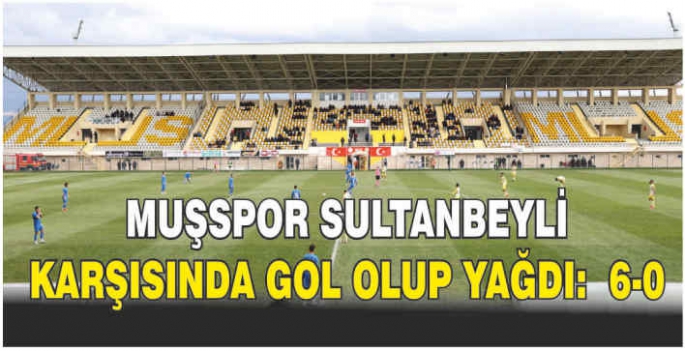 Muşspor Sultanbeyli karşısında gol olup yağdı:  6-0