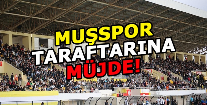 Muşspor taraftarına müjde: Maç biletleri ücretsiz!