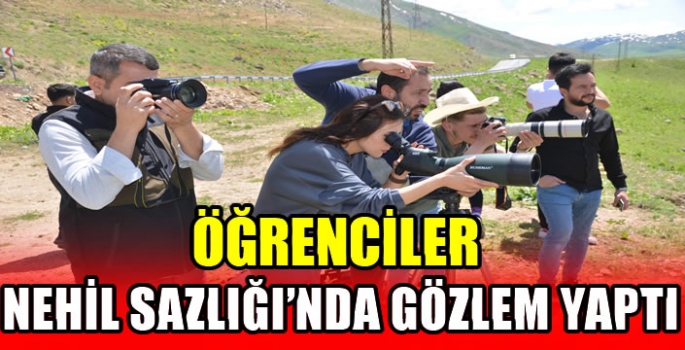 Öğrenciler Nehil Sazlığı'nda gözlem yaptı