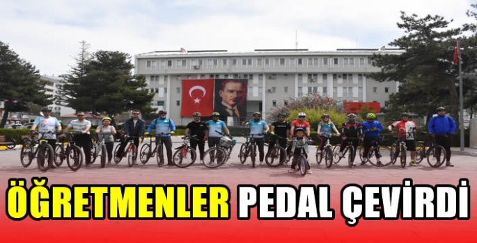 Öğretmenler pedal çevirdi