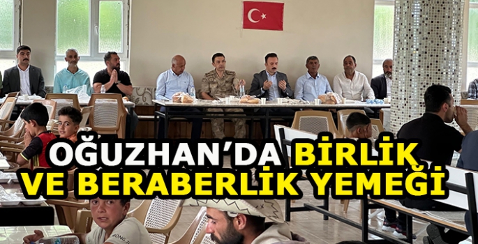 Oğuzhan köyünde birlik ve beraberlik yemeği