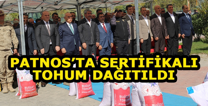 Patnos’ta çiftçilere 300 ton sertifikalı buğday tohumu dağıtıldı 