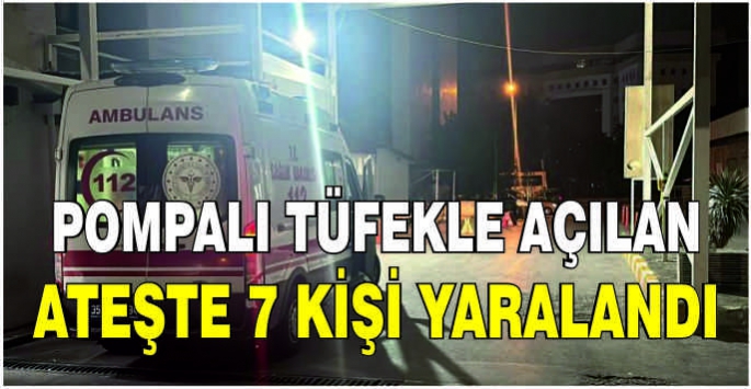 Pompalı tüfekle açılan ateşte 7 kişi yaralandı