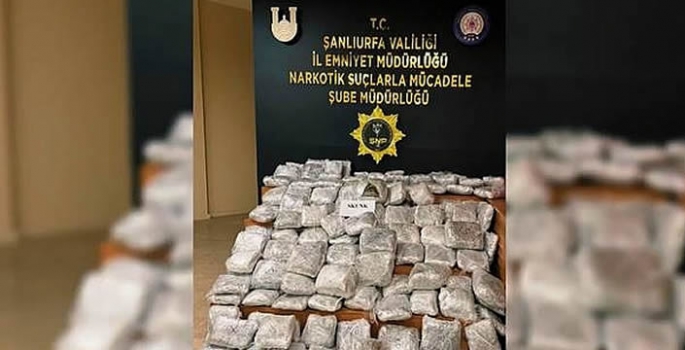 Şanlıurfa'da 85 kilo 750 gram skunk ele geçirildi